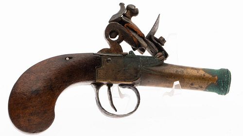 5394232: British Center Hammer Flintlock Pistol, Late 18th Century E7RDS