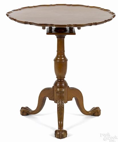 Chippendale mahogany piecrust tea table, 19th c., 27 1/2'' h., 26 1/2'' w.