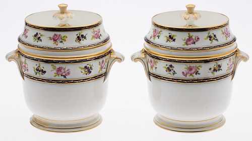 3984888: Pair of Nast Paris Porcelain Fruit Coolers, 19th Century E6RDF