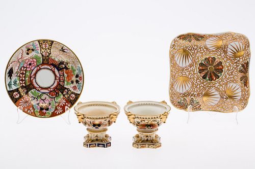 3984907: Group of 4 Pieces of Porcelain, including Derby
 and Flight Barr & Barr, 19th Century E6RDF