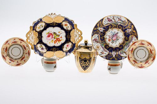3984910: 7 Pieces of English Porcelain, Including Derby, 19th Century E6RDF