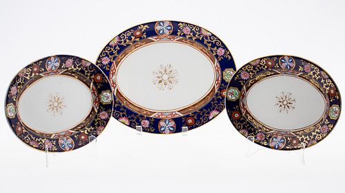 3984941: 3 Ashworth Ironstone Platters, 19th Century E6RDF