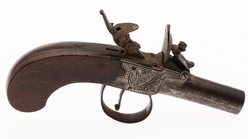 5394304: Manton Center Hammer Flintlock Pistol, Early 19th Century E7RDS