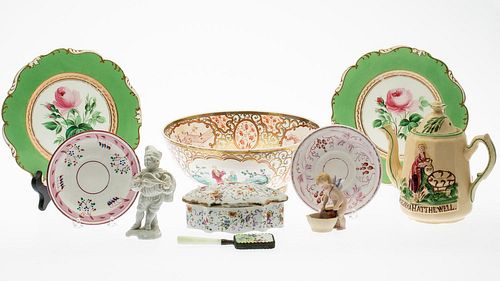 5409005: Group of Ten Porcelain Table Articles, 19th Century and Later E7RDF