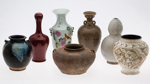 4002149: 7 Asian Ceramic Vessels, Modern or Earlier E6RDC