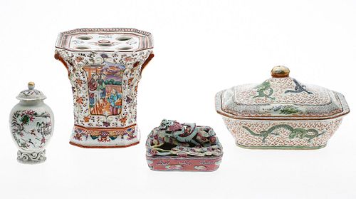 3863051: 4 Pieces of Chinese Export Porcelain, 19th Century E4RDC