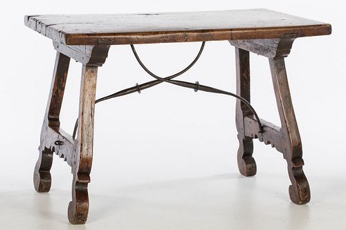 3863088: Spanish Walnut Trestle-Form Table, 17th/18th Century E4RDJ