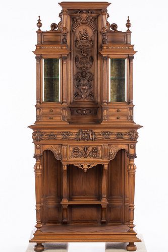 3863148: Renaissance Revival Walnut Cabinet, 19th Century E4RDJ