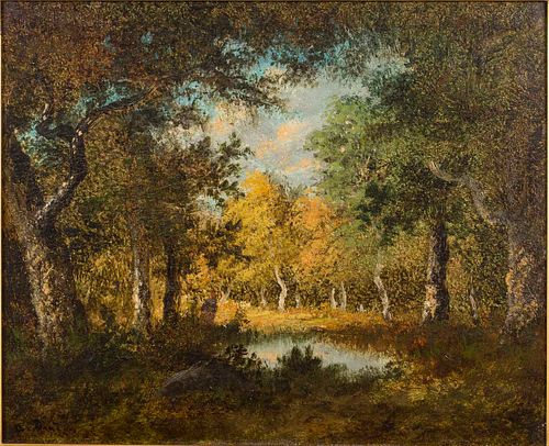3863156: Narcisse-Virgil Diaz de la Pena (French, 1807-1876),
 Landscape with Lake E4RDL