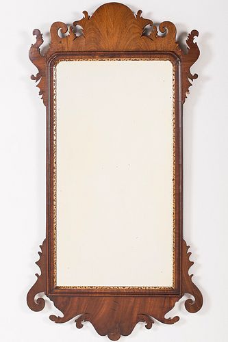 3863181: Chippendale Mahogany Mirror, 18th/19th Century E4RDJ