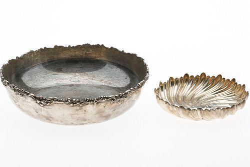 3863182: Tiffany Sterling Silver Bowl and Tiffany Silver-Plate
 Small Swirl Bowl E4RDQ