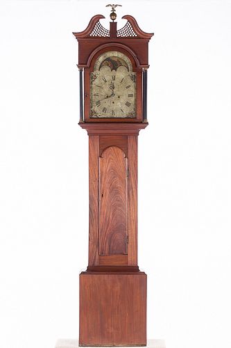 3863218: Chippendale Mahogany Tall Case Clock E4RDG