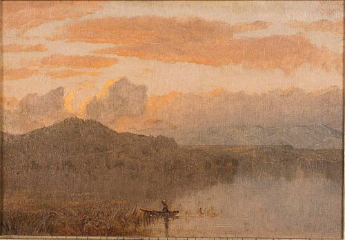 3863221: After Sanford Gifford (American,1823-1880), Sketch
 of South Bay on Hudson River, O/C E4RDL