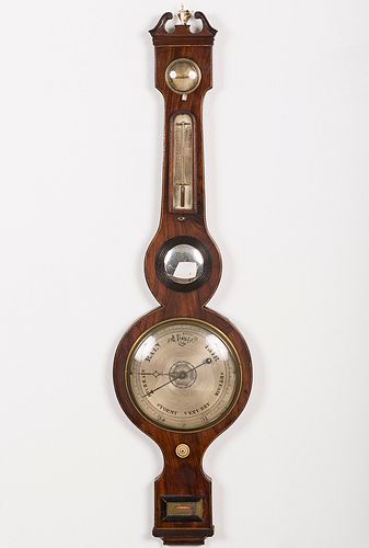 3863234: George III Mahogany Barometer, 18th Century E4RDJ