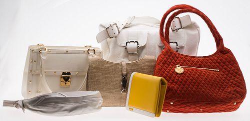3863298: Group of 6 Handbags, Including Longchamp and St. John E4RDH