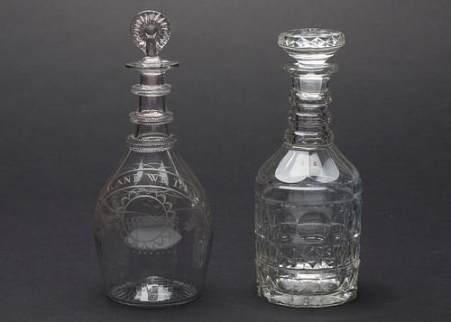 3863301: Two English Glass Decanters, 19th Century and Later E4RDF