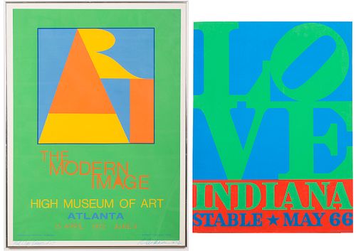 3863341: Robert Indiana (NY/ME/IN, b. 1928), High Museum
 Signed Poster, 1972 and Love Poster E4RDO