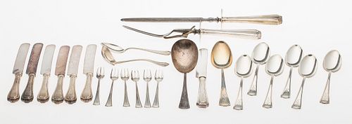 3863347: Group of 25 Pieces of Sterling Silver Flatware of Varying Pattern E4RDQ