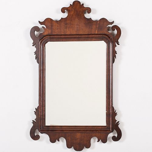 3863363: Chippendale Mahogany Small Mirror, 19th Century E4RDJ