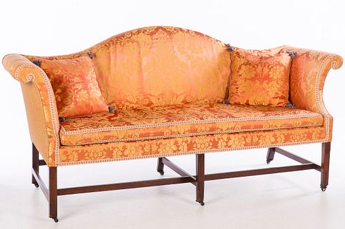 3876493: George III Mahogany Serpentine Back Sofa, Last Quarter 18th Century E4RDJ