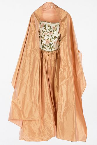 3876509: Escada Couture Strapless Sequined Taffeta Floor Length Ball Gown E4RDH