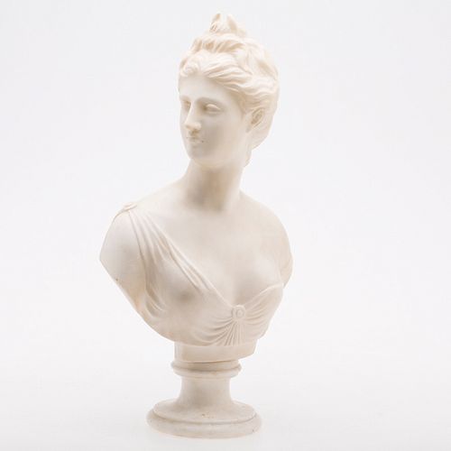 3753443: Marble Bust of a Woman, 19th Century E3RDL
