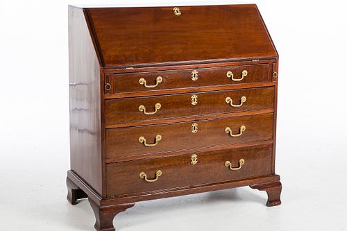 3753519: George III Mahogany Slant Front Desk, Late 18th Century E3RDJ