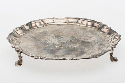 3753625: Georgian Sterling Silver Salver, c. 1746 E3RDQ