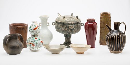 3753627: 10 Chinese Wood, Stone, Ceramic and Metal Articles,
 12th Century and Later E3RDC
