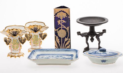 3753679: Group of Glass, Porcelain and Metal Articles, 19th/20th Century E3RDF