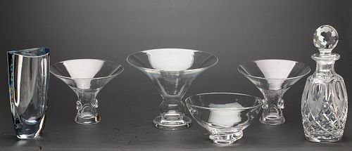 3753691: Group of 6 Glass Articles Including Steuben E3RDF