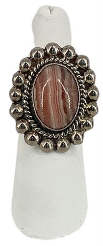Sterling Silver & Agate Ring