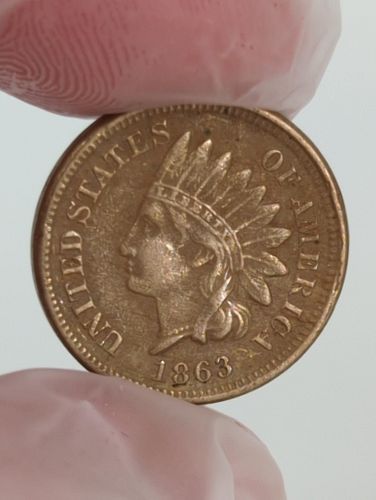 1863-P Indian Head One Cent Coin