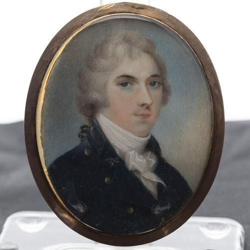 Unsigned, Portrait Miniature of a Gentleman, 18th C.