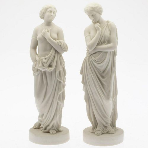 Pair of Victorian Parian Porcelain Figures, c 1860