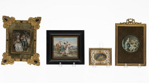 4 Miniatures of 18th Century Scenes