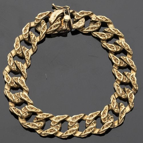 14K Gold Men's Chain Bracelet