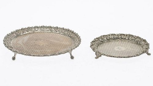 Two S. Kirk & Sons Sterling Silver Salvers