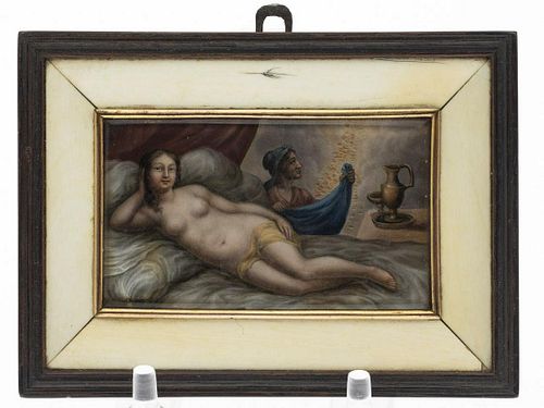 Miniature of a Reclining Nude, Probably 18th C