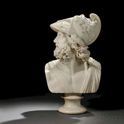 White Marble Bust of Menelaus