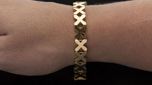 14K Gold X-Form Bracelet