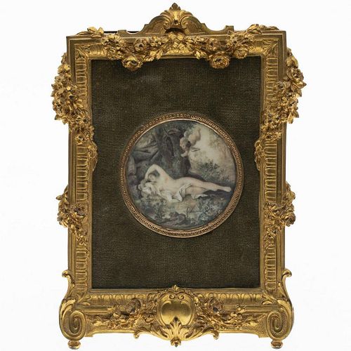 Miniature Portrait of a Nude with Putti, 19th C