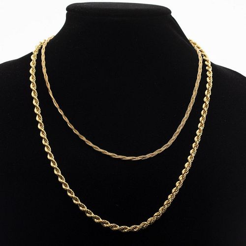 Two Italian 14K Gold Necklaces