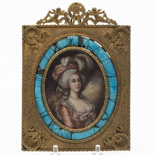 Miniature Portrait of a Lady in Pink, 19th C