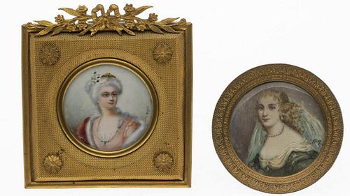 Two Portrait Miniatures of Women