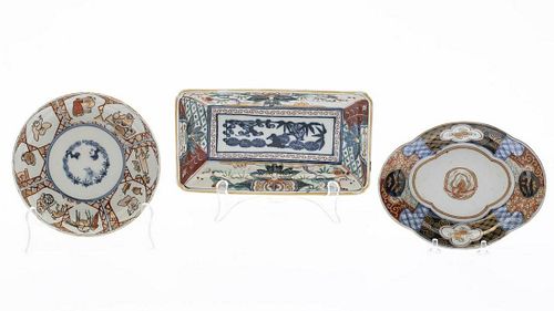 3 Pieces of Japanese Imari Porcelain