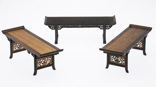 3 Chinese Style Miniature Altar Tables
