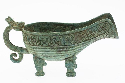 Late Shang Dynasty Style Chinese Bronze Drinking