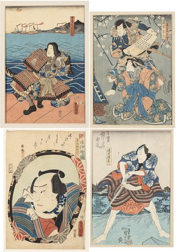 Four Utagawa Kunisada Woodblock Prints