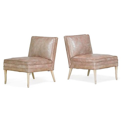 TOMMI PARZINGER Pair of slipper chairs